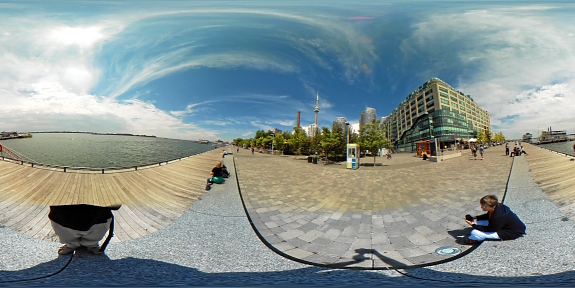 Panoramic photo with incorrect white balance (automatic white balance)