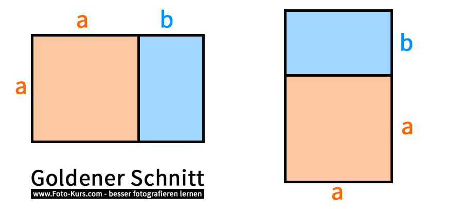 4 possible positions of the golden spiral