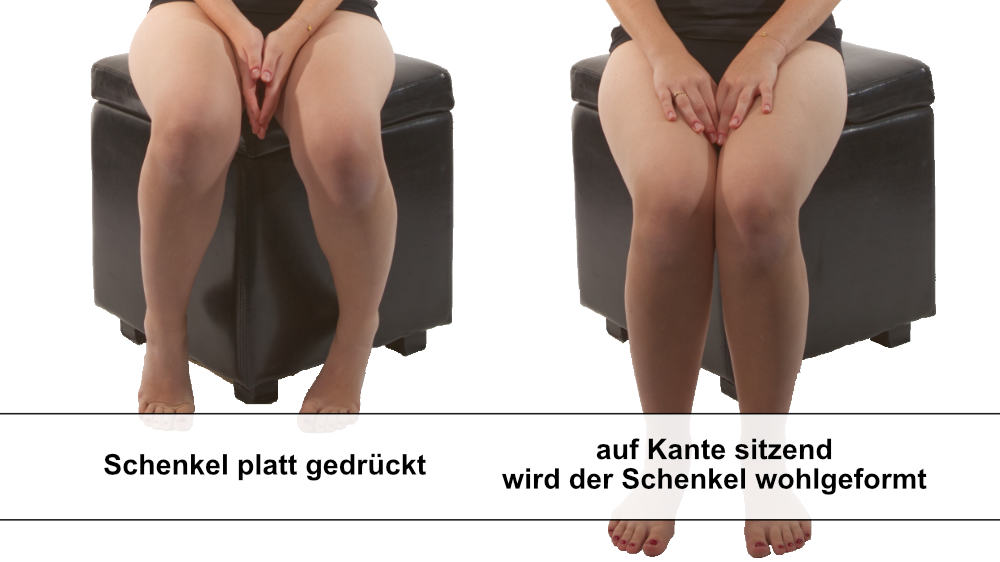 Posing error: thighs pressed flat
